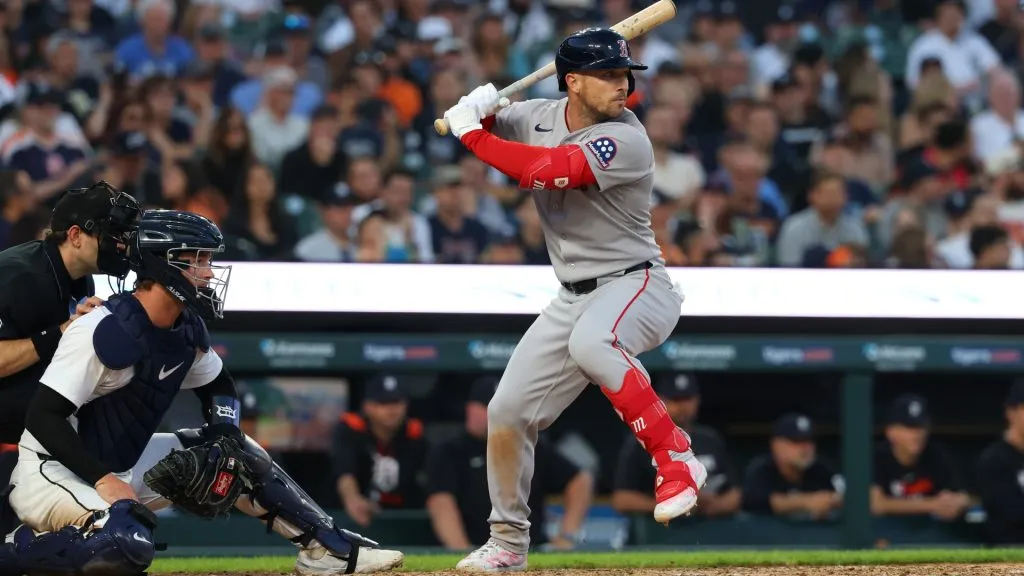 Alex Bregman #2 of the Boston Red Sox plays against the Detroit Tigers at Comerica Park on May 14, 2025 in Detroit, Michigan. (Photo by Gregory Shamus/Getty Images)