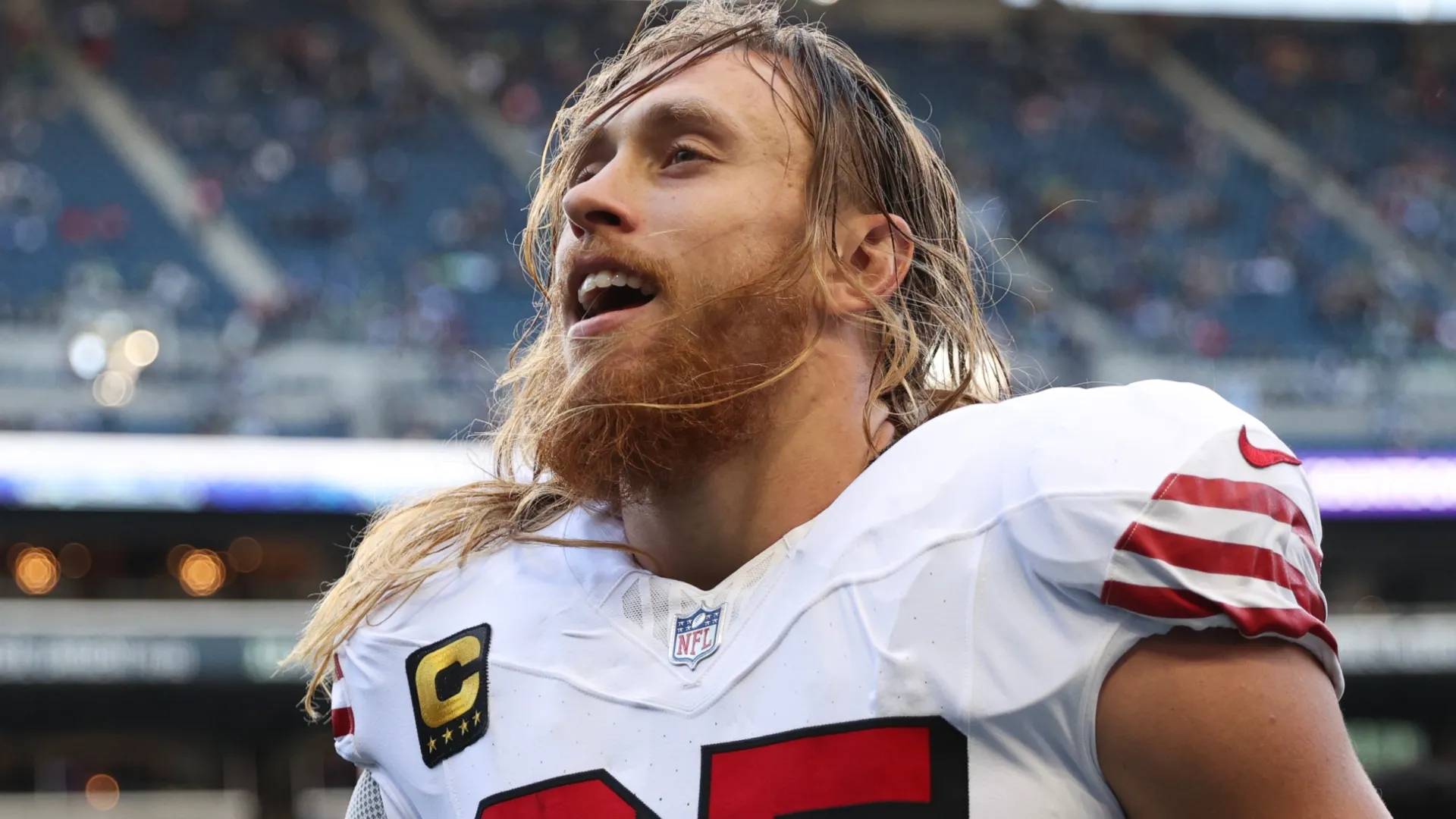 George Kittle #85 of the San Francisco 49ers