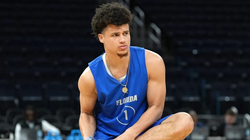 Walter Clayton Jr. #1 of the Florida Gators works out during a practice session ahead of the Sweet 16 round of the NCAA Men’s Basketball Tournament in 2025. (Source: Thearon W. Henderson/Getty Images)
