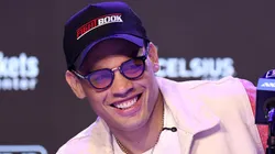 Julio Cesar Chavez Jr. speaks during a press conference at The Avalon on May 14, 2025 in Los Angeles, California.