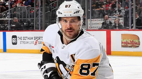 Sidney Crosby takes the ice during the 2024–25 NHL season. As trade rumors swirl around Erik Karlsson, the Penguins' captain remains central to the team’s future plans.