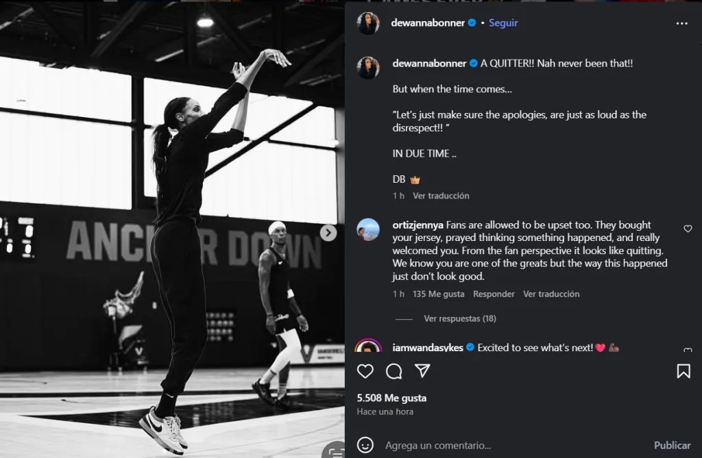 DeWanna Bonner’s Instagram post (Instagram)