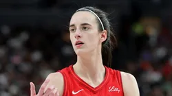Caitlin Clark of the Indiana Fever looks on