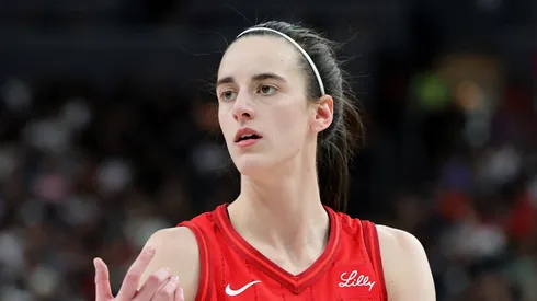 Caitlin Clark of the Indiana Fever looks on