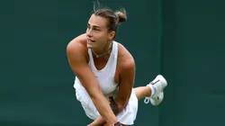 Aryna Sabalenka training for Wimbledon