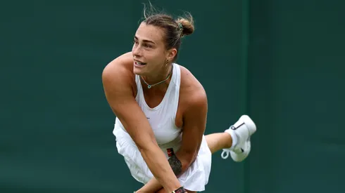 Aryna Sabalenka training for Wimbledon