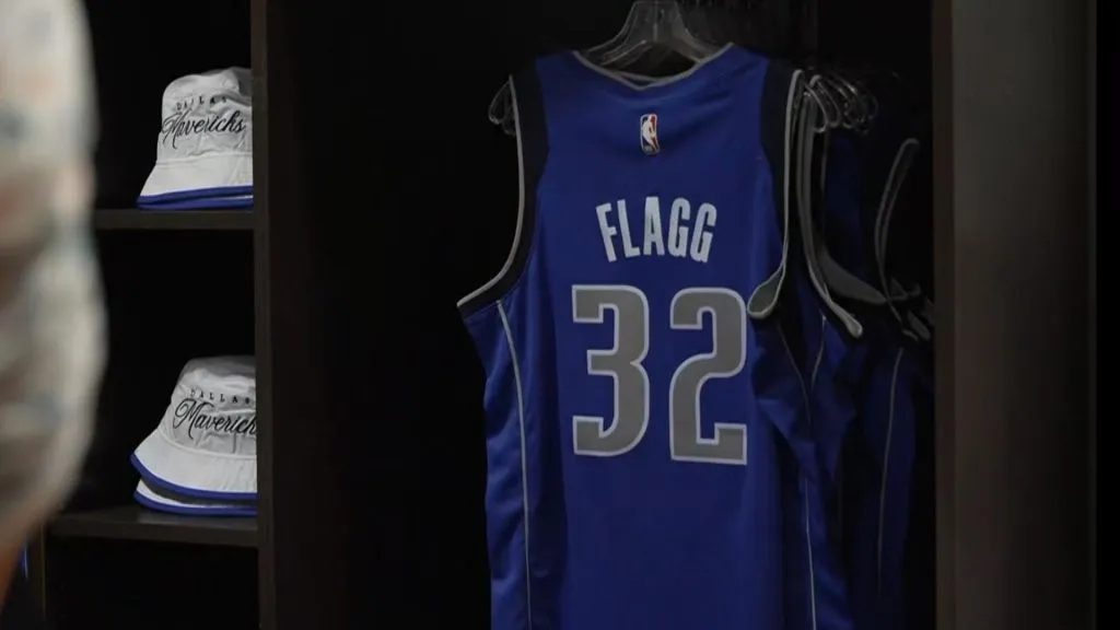 Cooper Flagg jersey of the Dallas Mavericks. (Source: WFAA)
