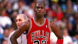 Michael Jordan during a Chicago Bulls game.