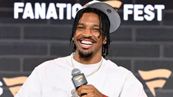 Jayden Daniels speaks onstage during Fanatics Fest NYC 2025 at Javits Center on June 21, 2025 in New York City.