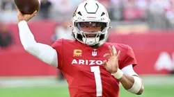 Kyler Murray #1 of the Arizona Cardinals warms up before the game against the San Francisco 49ers at State Farm Stadium on January 05, 2025 in Glendale, Arizona