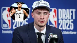 Cooper Flagg of the Dallas Mavericks and Victor Wembanyama #1 of the San Antonio Spurs.