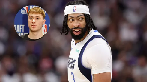 Anthony Davis #3 of the Dallas Mavericks stands on the court during their game against the Sacramento Kings.