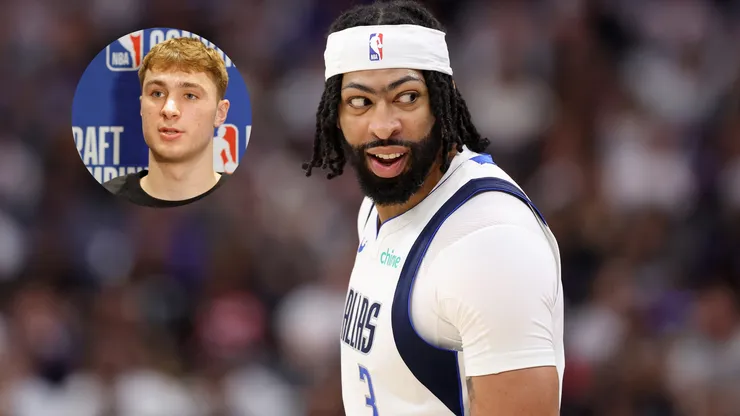 Anthony Davis #3 of the Dallas Mavericks stands on the court during their game against the Sacramento Kings.