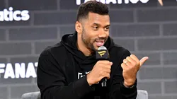 Russell Wilson speaks onstage at Fanatics Fest NYC 2025 at Javits Center on June 20, 2025 in New York City.