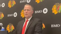 Blackhawks Scouting director Mike Doneghey during 2025 draft