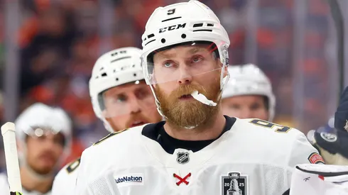 Sam Bennett during a shift in the 2025 Stanley Cup Final, where he helped lead Florida to back-to-back titles.