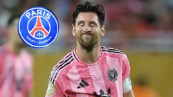 Lionel Messi #10 of Inter Miami and PSG logo.