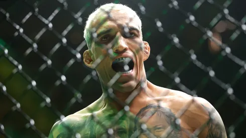 Charles Oliveira of Brazil reacts before facing Ilia Topuria of Georgia in the lightweight main event title bout during UFC 317 at T-Mobile Arena on June 28, 2025 in Las Vegas, Nevada.
