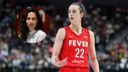 Caitlin Clark #22 of the Indiana Fever waits for an inbound pass in the second quarter of a game against the Las Vegas Aces at T-Mobile Arena on June 22, 2025 in Las Vegas, Nevada. The Aces defeated the Fever 89-81.