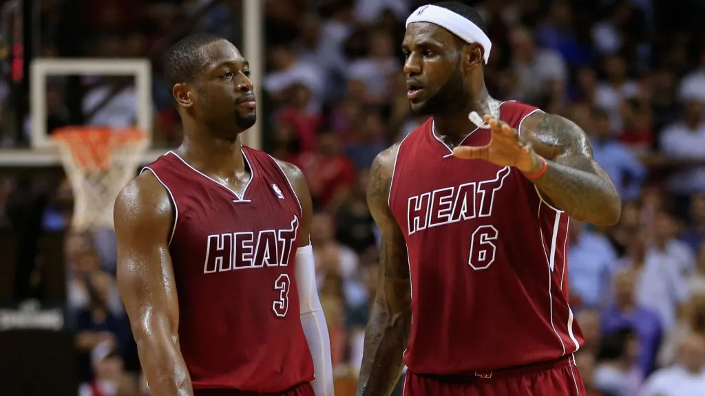 Heat stars Dwyane Wade and LeBron James