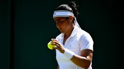 Two-time Wimbledon runner-up Ons Jabuer had to retire from her first round match
