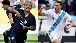 Diego Luna #10 of United States and Rubio Rubin #9 of Guatemala.