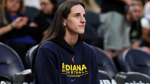 Caitlin Clark #22 of the Indiana Fever looks on prior to the championship game of the 2025 Commissioners Cup against the Minnesota Lynx at Target Center on July 1, 2025 in Minneapolis, Minnesota.