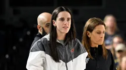 Caitlin Clark reacts l during the game against the Washington Mystics