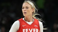 Sophie Cunningham walks backcourt during a game.