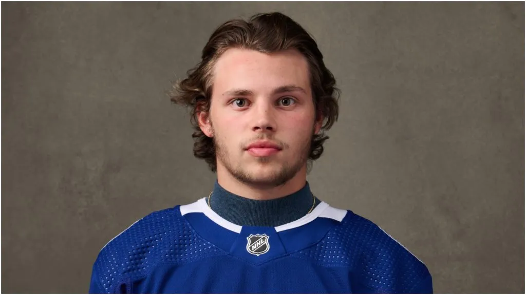 Isaac Howard, #31 pick by the Tampa Bay Lightning, poses for a portrait during the 2022 Upper Deck NHL Draft at Bell Centre on July 07, 2022 in Montreal, Quebec, Canada.