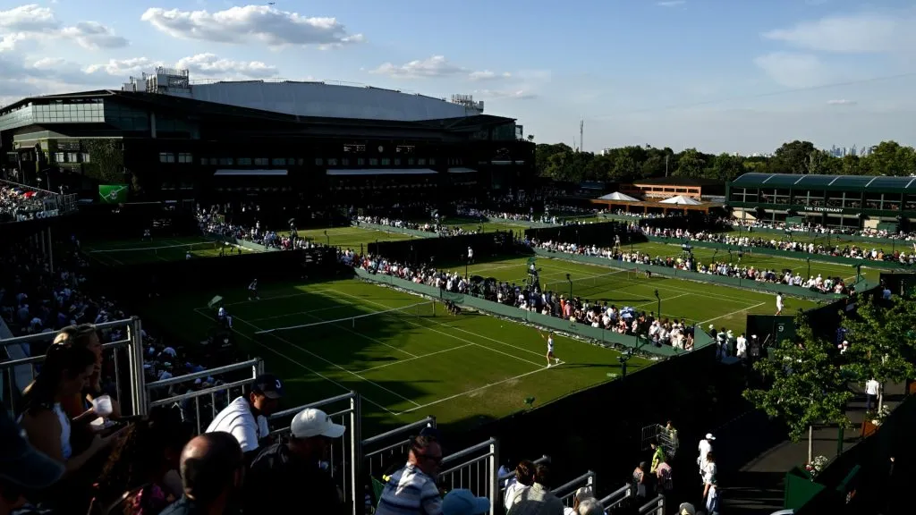 A general view of play across various courts on day two of The Championships Wimbledon 2025 at All England Lawn Tennis and Croquet Club on July 01, 2025. (Source: Mike Hewitt/Getty Images)