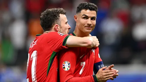Diogo Jota and Cristiano Ronaldo during the UEFA EUROS 2024