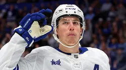 Mitch Marner addresses the media for the first time as a Vegas Golden Knight, proudly wearing No. 93.