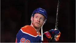 Corey Perry #90 of the Edmonton Oilers is named the third star of the game following the 4-1 win against the Dallas Stars in Game Four of the Western Conference Final of the 2025 Stanley Cup Playoffs at Rogers Place on May 27, 2025 in Edmonton, Alberta, Canada.
