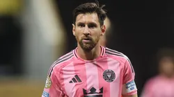 Lionel Messi #10 of Inter Miami CF reacts during the FIFA Club World Cup 2025 round of 16 match against Paris Saint-Germain.