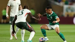 Vitor Roque #9 of Palmeiras is challenged by Trevoh Chalobah #23 of Chelsea