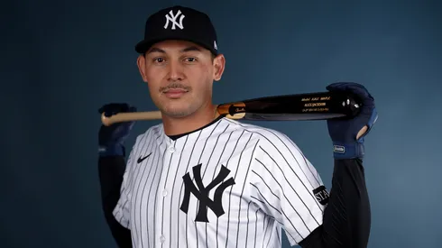 Alex Jackson #39 of the New York Yankees poses for a portrait during the New York Yankees Photo Day at George M. Steinbrenner Field on February 18, 2025 in Tampa, Florida.