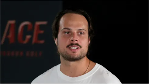 Auston Matthews of the Toronto Maple Leafs attends the 2022 NHL player media tour at Encore Las Vegas on September 15, 2022 in Las Vegas, Nevada.