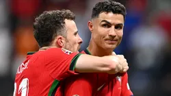 Diogo Jota and Cristiano Ronaldo of Portugal.