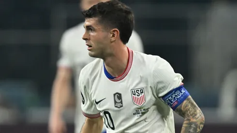 Christian Pulisic of the United States during the Concacaf Nations League final match between Mexico and USMNT at AT&T Stadium on March 24, 2024 in Arlington, Texas.