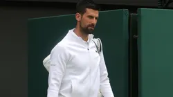 Novak Djokovic of Serbia walks out prior to the Gentlemen's Singles fourth round match against Alex De Minaur of Australia on day eight of The Championships Wimbledon 2025 at All England Lawn Tennis and Croquet Club on July 07, 2025 in London, England.
