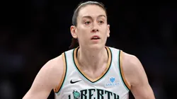 Breanna Stewart #30 of the New York Liberty dribbles during the second half against the Chicago Sky at Barclays Center on June 10, 2025 in the Brooklyn borough of New York City. The Liberty won 85-66.