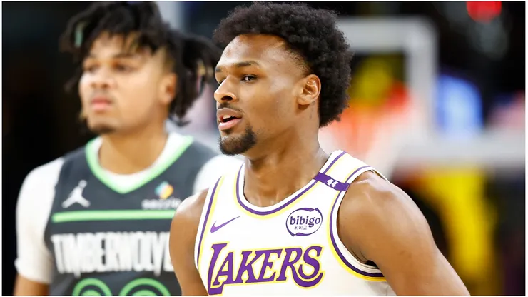 Bronny James of the Los Angeles Lakers