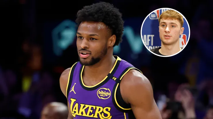Bronny James #9 of the Los Angeles Lakers playing at Crypto.com Arena