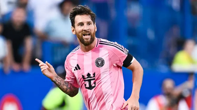 Lionel Messi celebrates scoring against CF Montreal (Minas Panagiotakis/Getty Images)