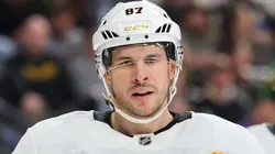 Sidney Crosby, pictured amid growing trade speculation, continues to lead the Penguins while pushing back against public chatter about his future.
