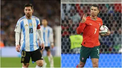 Lionel Messi of Argentina and Cristiano Ronaldo of Portugal