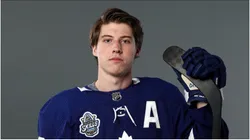 Mitch Marner #16 of the Toronto Maple Leafs poses for a portrait ahead of the 2020 NHL All-Star Game at Enterprise Center on January 24, 2020 in St Louis, Missouri.