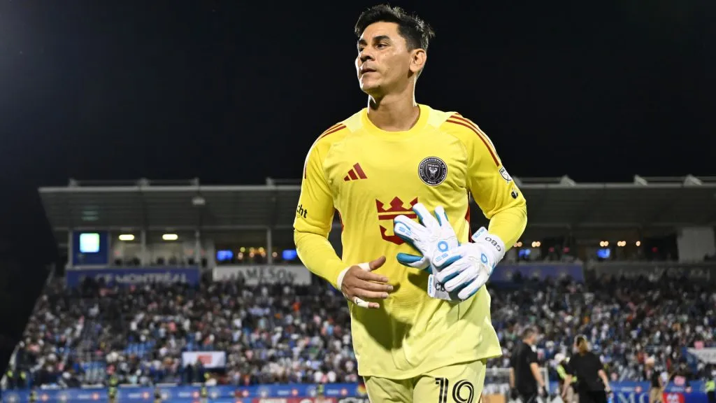 Óscar Ustari #19 of Inter Miami CF leaves the pitch after the team’s victory in the MLS match between CF Montreal and Inter Miami. (Minas Panagiotakis/Getty Images)