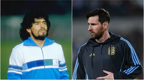 Diego Maradona and Lionel Messi